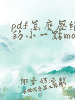 pdf怎么压缩的小一点mac