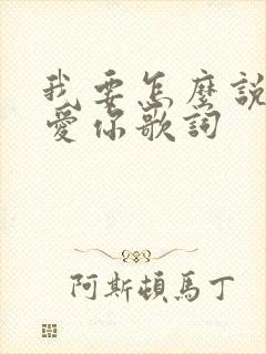 我要怎么说我不爱你歌词