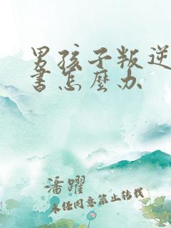 男孩子叛逆不读书怎么办