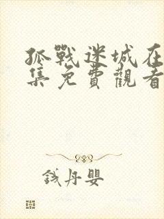 孤战迷城在线全集免费观看完整版