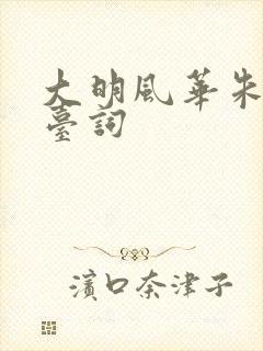 大明风华朱瞻基台词