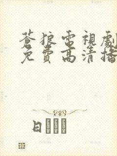 苍狼电视剧全集免费高清播放剧情