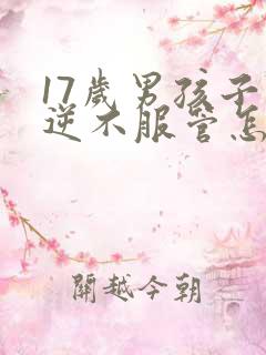 17岁男孩子叛逆不服管怎么办