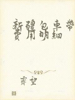 新疆包车带司机费用明细