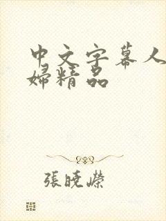 中文字幕人妻少妇精品
