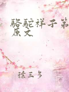 骆驼祥子第6章原文