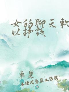 女的聊天软件可以挣钱