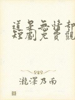 道是无情却有情短剧免费观看