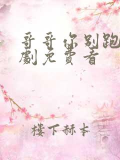 哥哥你别跑电视剧免费看