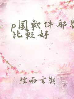 p图软件哪几种比较好