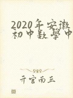 2020年安徽初中数学中考试卷
