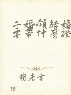 二婚领结婚证需要带什么证件