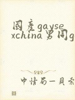 国产gaysexchina男同gay