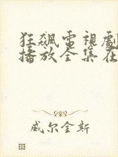 狂飙电视剧免费播放全集在线观看