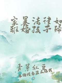 家暴法律如何判离婚孩子归谁抚养