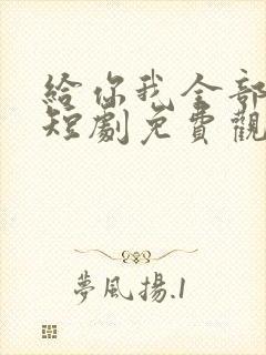给你我全部的爱短剧免费观看