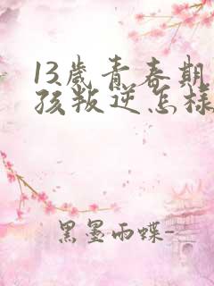13岁青春期男孩叛逆怎样引导