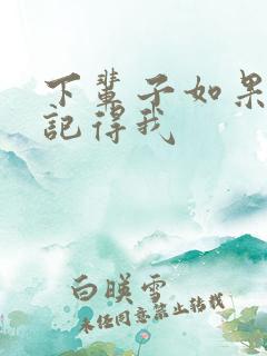 下辈子如果你还记得我