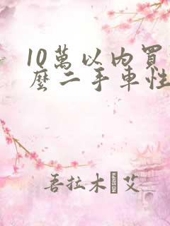 10万以内买什么二手车性价比高