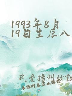 1993年8月19日生辰八字