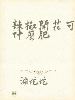 辣椒开花可以施什么肥