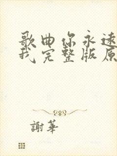歌曲你永远不懂我完整版原唱