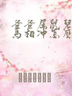 爸爸属鼠儿子属马相冲怎么办