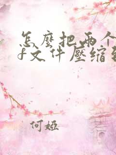 怎么把两个pdf文件压缩到一起
