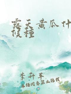 露天黄瓜什么时候种