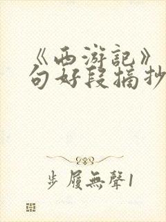 《西游记》的好句好段摘抄