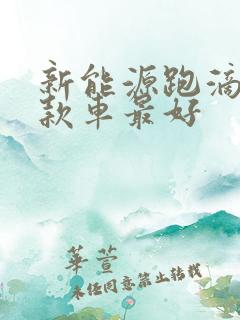 新能源跑滴滴哪款车最好