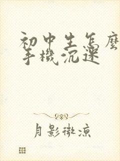 初中生怎么戒玩手机沉迷