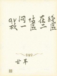 av网站在线播放一区二区
