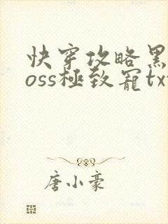 快穿攻略黑化boss极致宠txt