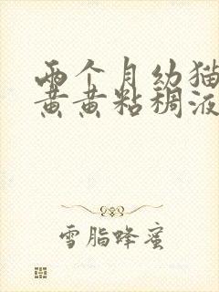 两个月幼猫吐了黄黄粘稠液体