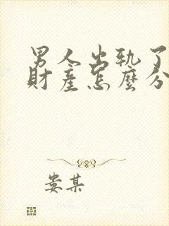 男人出轨了离婚财产怎么分割