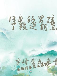 13岁的男孩去了叛逆期怎么教