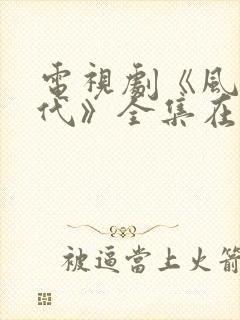 电视剧《风云年代》全集在线观看