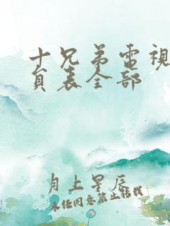 十兄弟电视剧演员表全部