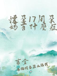 怀孕17周孕妈妈有什么症状