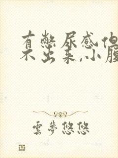 有憋尿感但是尿不出来,小腹坠胀感