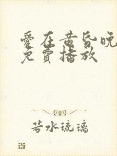 爱在黄昏晚风时免费播放