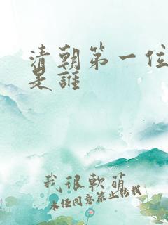 清朝第一位帝王是谁