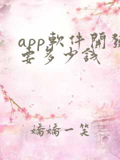 app软件开发要多少钱