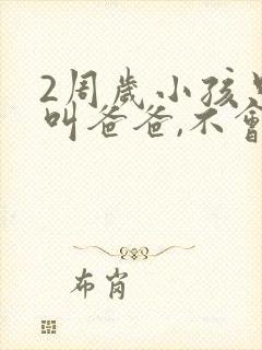 2周岁小孩只会叫爸爸,不会说话