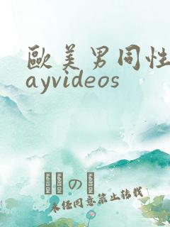 欧美男同性恋gayvideos