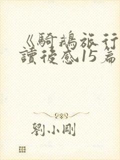 《骑鹅旅行记》读后感15篇
