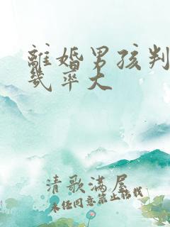 离婚男孩判给谁几率大