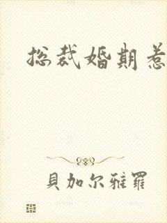 总裁婚期惹人爱