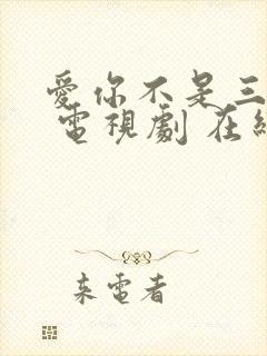 爱你不是三两天 电视剧 在线观看